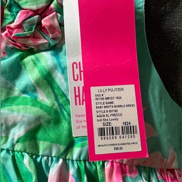 NWT Lilly Pulitzer Baby Britta Bubble Dress - Isn’t She Lovely - 18/24mo - Picture 2 of 5